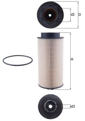 MAHLE ORIGINAL KX 264D: Brandstoffilter