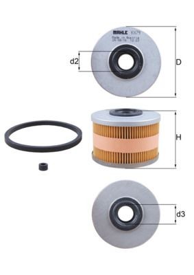 MAHLE ORIGINAL KX 79D: Degvielas filtrs