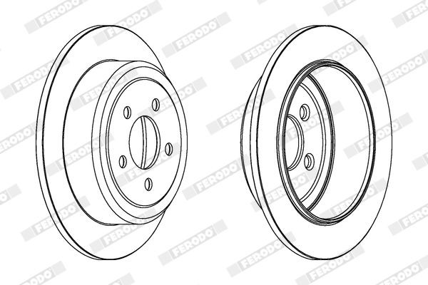 FERODO DDF071: Piduriketas Ø: 278mm, täis, Ø: 278mm, õlitatud, ilma kruvideta PREMIER
