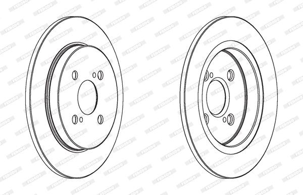 FERODO DDF1781: Brzdový kotouč R: 259mm, plný, R: 259mm, olejováno, bez šroubu PREMIER