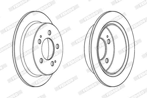 FERODO DDF100: Piduriketas Ø: 244mm, täis, Ø: 244mm, õlitatud, ilma kruvideta PREMIER