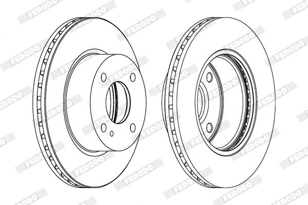 FERODO DDF1058: Piduriketas Ø: 240mm, täis, Ø: 240mm, õlitatud, ilma kruvideta PREMIER
