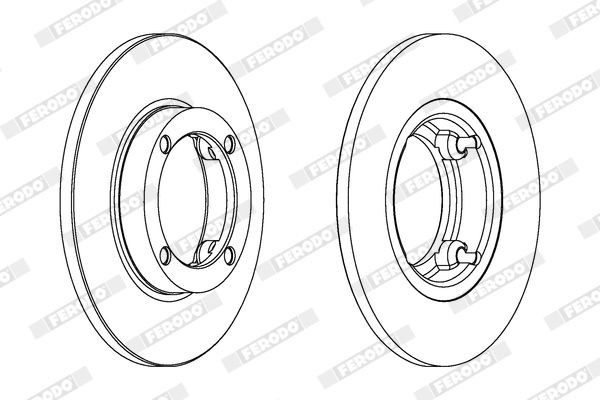FERODO DDF1098: Bremsscheibe Ø: 215mm, voll, Ø: 215mm, geölt, ohne Schrauben PREMIER