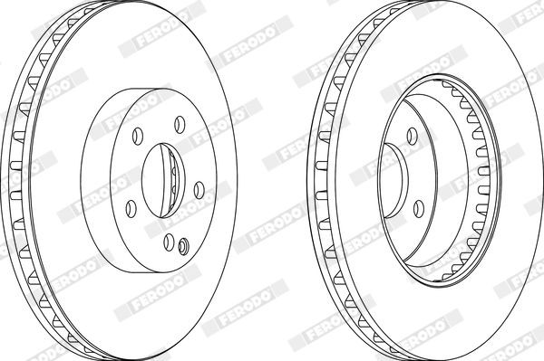 FERODO DDF1308: Piduriketas Ø: 300mm, täis, Ø: 300mm, õlitatud, koos kruvidega PREMIER