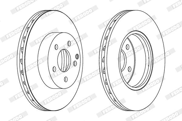 FERODO DDF1367: Piduriketas Ø: 280mm, täis, Ø: 280mm, õlitatud, ilma kruvideta PREMIER