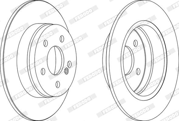 FERODO DDF1368: Piduriketas Ø: 308mm, õhutusega, Ø: 308mm, õlitatud, koos kruvidega PREMIER