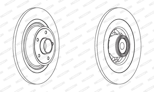 FERODO DDF1655: Piduriketas Ø: 300mm, täis, Ø: 300mm, õlitatud, koos ABS-andurirõngaga PREMIER