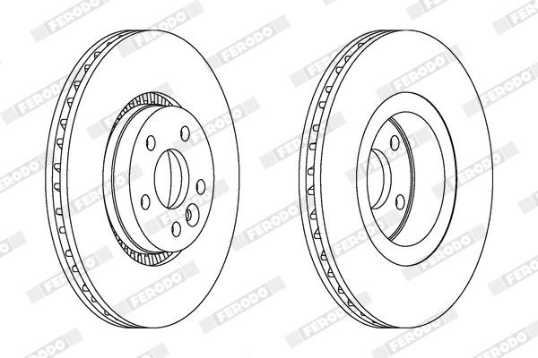 FERODO DDF1727: Piduriketas Ø: 320mm, õhutusega, Ø: 320mm, õlitatud, koos kruvidega PREMIER