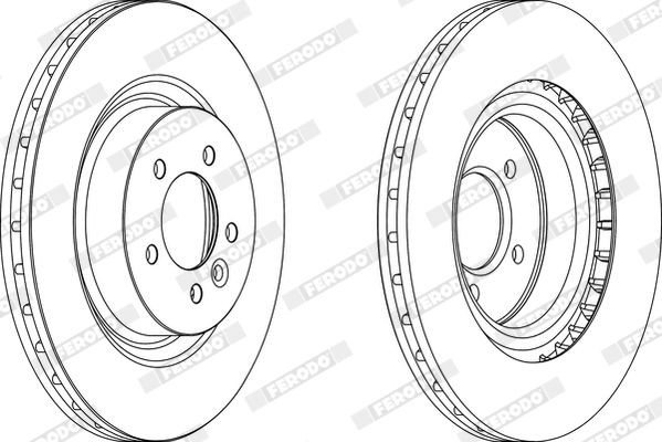 FERODO DDF786: Piduriketas Ø: 265mm, täis, Ø: 265mm, õlitatud, ilma kruvideta PREMIER