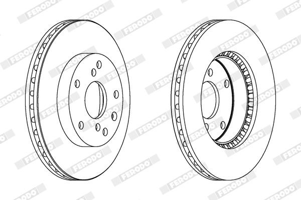 FERODO DDF1192: Bremseskive Ø: 256mm, ventileret, Ø: 256mm, olieret, med skruer PREMIER