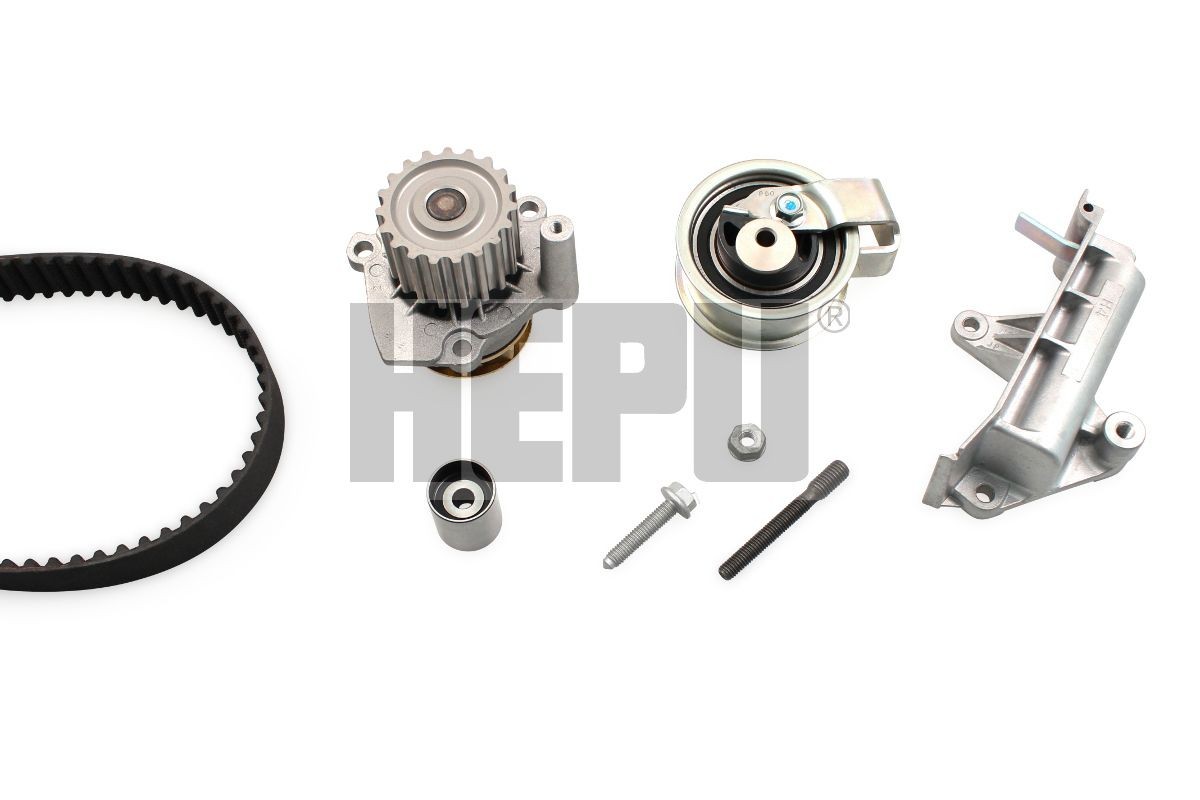 HEPU PK05653: Kit cinghia distribuzione, pompa acqua N° denti: 120, Largh.: 30mm, con ammortizzatore serraggio, Rullo tenditore