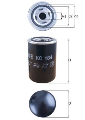 MAHLE ORIGINAL KC 184: Brændstof-filter