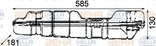 HELLA 8MA 376 705-121: Ausgleichsbehälter HELLA BLACK MAGIC