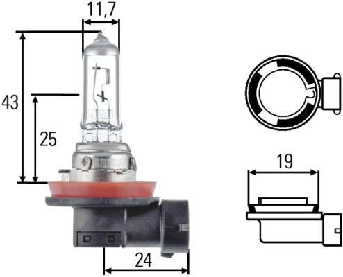 HELLA 8GH 008 358-151: Izzó, főfényszóró