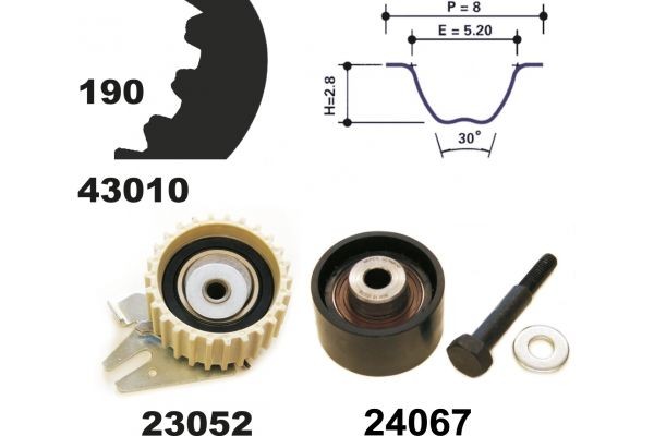 MAPCO 23010: Tandremssæt Zähnez.: 190