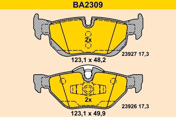 Barum BA2309: Piduriklotsid