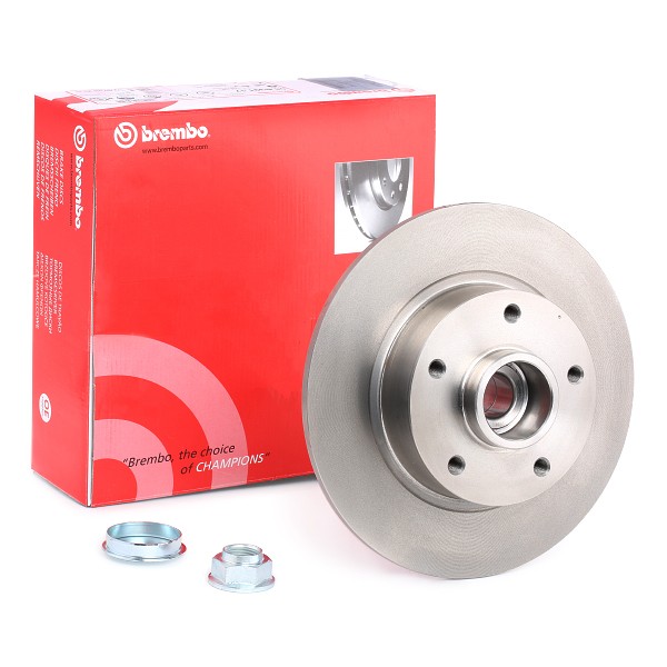 BREMBO 08.B391.17: Piduriketas Ø: 260mm, täis, Ø: 260mm, koos rattalaagri komplektiga, koos ABS-andurirõngaga BEARING DISC LINE