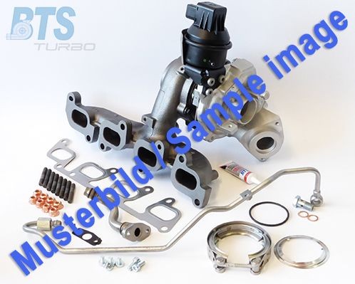 BTS TURBO T981120BL: Turboaggregat med påbyggnads-/fästmaterial, med oljetilledning, med oljefrånledning, CST1198