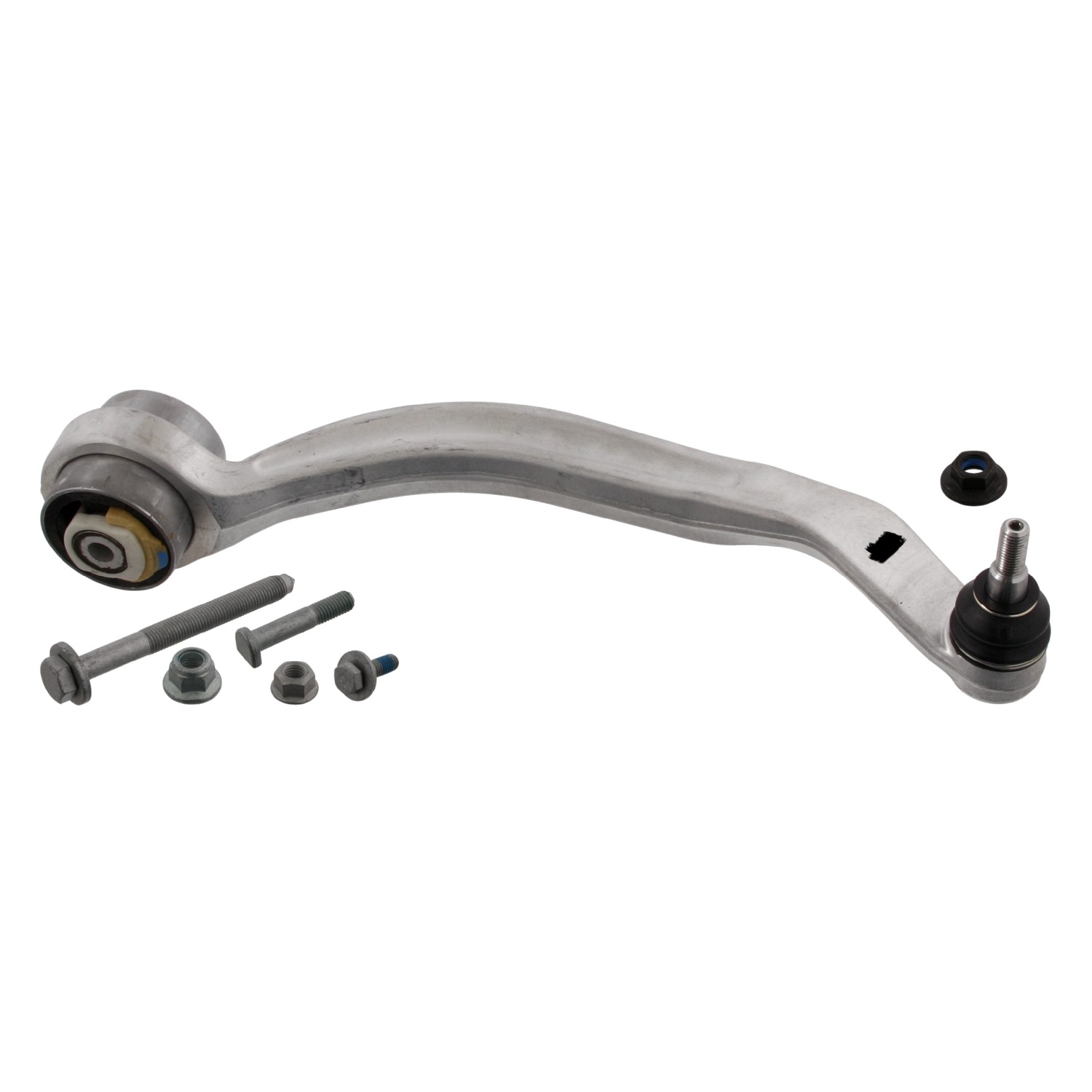 FEBI BILSTEIN 33365: Bras de suspension Essieu avant droit, inférieur, arrière, Aluminium, avec matériel de montage/fixation, avec support en caoutchouc, avec rotule de suspension