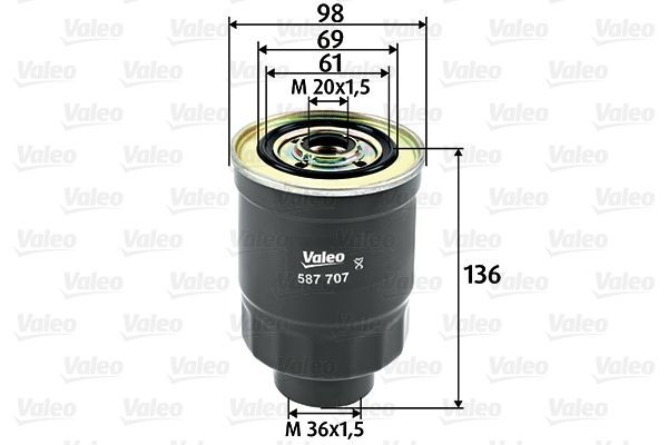 VALEO 587707: Degvielas filtrs