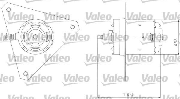VALEO 698306: Elmotor, kylarfläkt