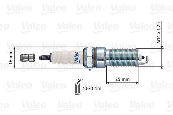 VALEO 246866: Süüteküünal Võtme laius: 16 mm