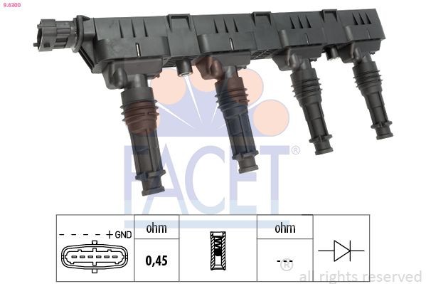 FACET 9.6300: Süütepool Made in Italy - OE Equivalent