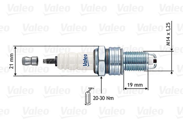 VALEO 246887: Μπουζί Άνοιγμα κλειδιού: 21