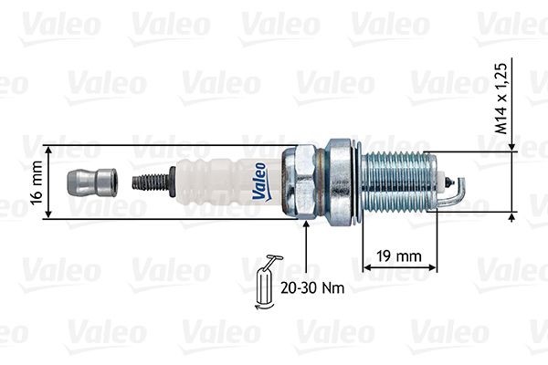 VALEO 246892: Uždegimo žvakė Veržliarakčio dydis: 16 mm