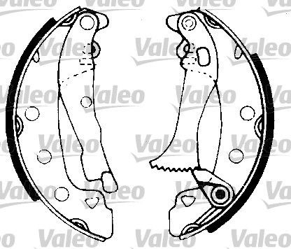 VALEO 562107: Juego de zapatas de frenos Eje trasero, sin cilindro de freno de rueda