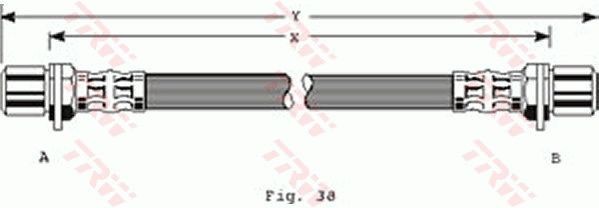 TRW PHA195: Fékcső 275mm