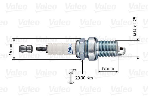 VALEO 246877: Sytytystulppa Avainväli: 16 mm
