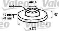 VALEO 186190: Jarrulevy Taka-akseli, Ø: 270mm, täysi, Ø: 270mm