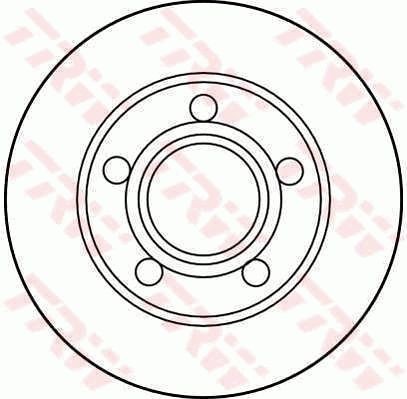 TRW DF2655: Δισκόπλακα Ø: 245mm, πλήρες, Ø: 245mm