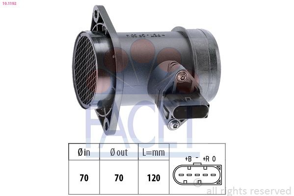 FACET 10.1192: Débitmètre d'air Made in Italy - OE Equivalent