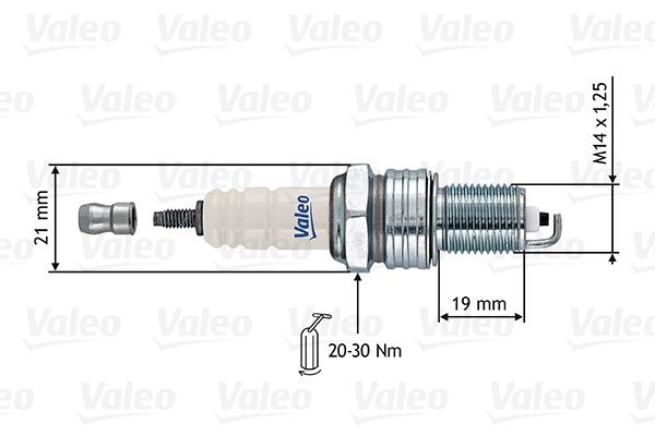 VALEO 246891: Bujía de encendido Ancho de llave: 21
