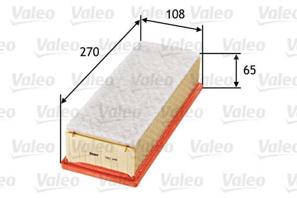 VALEO 585349: Gaisa filtrs ar rupjās attīrīšanas filtru