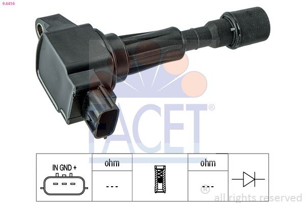 FACET 9.6212: Tændspole Made in Italy - OE Equivalent