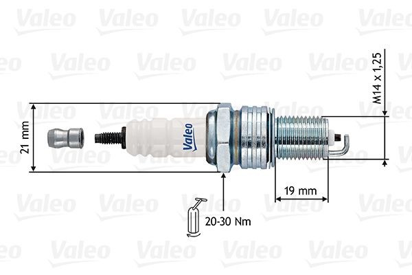 VALEO 246908: Bougie Sleutelwijdte: 21