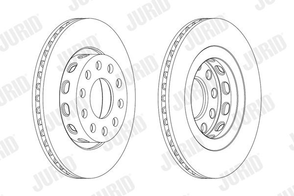 JURID 562509JC: Piduriketas Ø: 269mm, õhutusega, Ø: 269mm, kaetud, ilma kruvideta