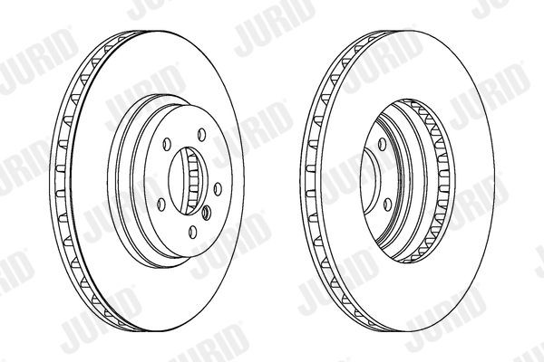 JURID 562511JC: Disco freno Ø: 320mm, ventilato, Ø: 320mm, rivestito, con bulloni/viti