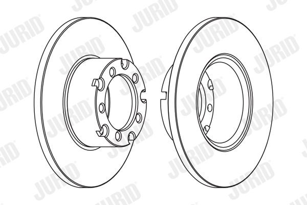 JURID 561135JC: Piduriketas Ø: 280mm, täis, Ø: 280mm, kaetud, ilma kruvideta