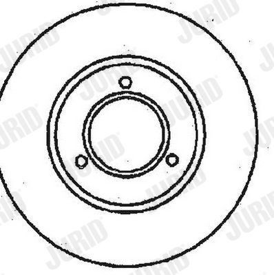 JURID 561221J: Piduriketas Ø: 244mm, täis, Ø: 244mm, õlitatud, ilma kruvideta