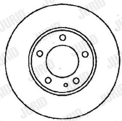 JURID 561264J: Piduriketas Ø: 282mm, õhutusega, Ø: 282mm, õlitatud, koos kruvidega