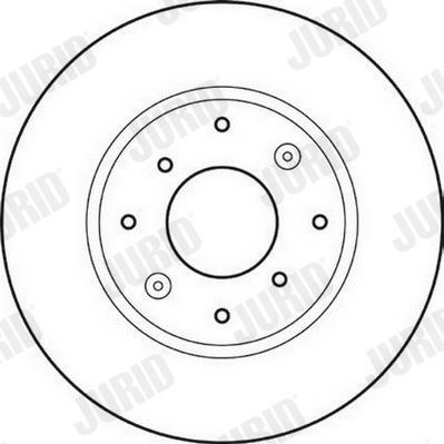 JURID 561621JC: Piduriketas Ø: 238mm, täis, Ø: 238mm, kaetud, koos kruvidega