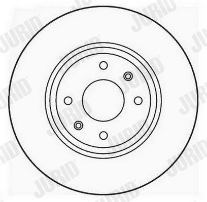 JURID 561705JC: Δισκόπλακα Ø: 283mm, αεριζόμενο, Ø: 283mm, με επίστρωση, Με βίδες