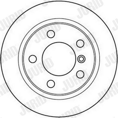 JURID 562057J: Stabdžių diskas Ø: 268mm, visiškai, Ø: 268mm, padengta alyva, be varžtų