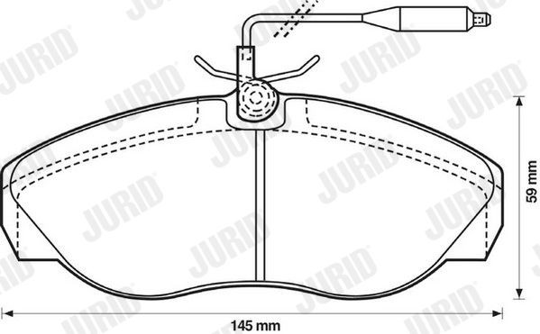 JURID 571839D: Plaquettes de frein avec accessoires