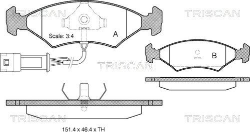 TRISCAN 8110 16801: Piduriklotsid