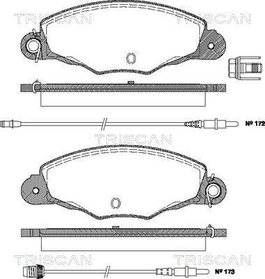 TRISCAN 8120 65101: Piduriketas Ø: 269mm, täis, Ø: 269mm
